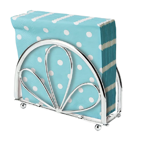 Napkin Holder in Antique Style <b>Black</b> Stainless Steel with Leaf Design <b>Frame</b> Perfect for Elegant Kitchenware and Napkin Storage - Product Image 4