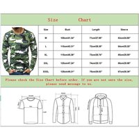 T-shirt camouflage pour hommes, col rond à manches longues, personnalisé, fabriqué au Pakistan, sialtt Shirt
