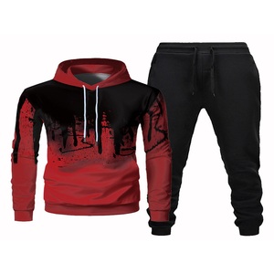 Chándal a granel para hombre, Sudadera con capucha de Color, pantalones de chándal para correr, conjunto de ropa deportiva, sudaderas con capucha y sudaderas para hombre, camiseta de gran tamaño - Product Image 1