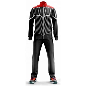 Ensemble de survêtement sportif pour homme, bleu marine, imprimé géométrique, fermeture éclair intégrale, jogging, polyester, séchage rapide, vêtements d'automne - Product Image 6