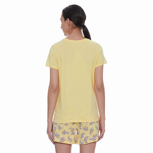 T-Shirts de couleur jaune pour hommes, ensembles d'été T-Shirts à séchage rapide avec Shorts, tenue décontractée pour l'été - Product Image 3