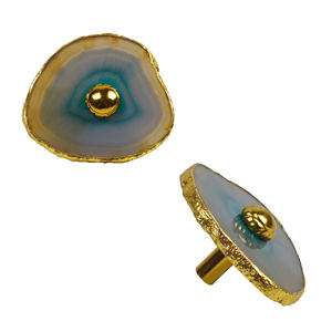 Pomos de puerta chapados antiguos, tiradores de cajón, tiradores de armario de ágata de estilo moderno para muebles de interior, armario de tocador para Decoración de cocina - Product Image 2