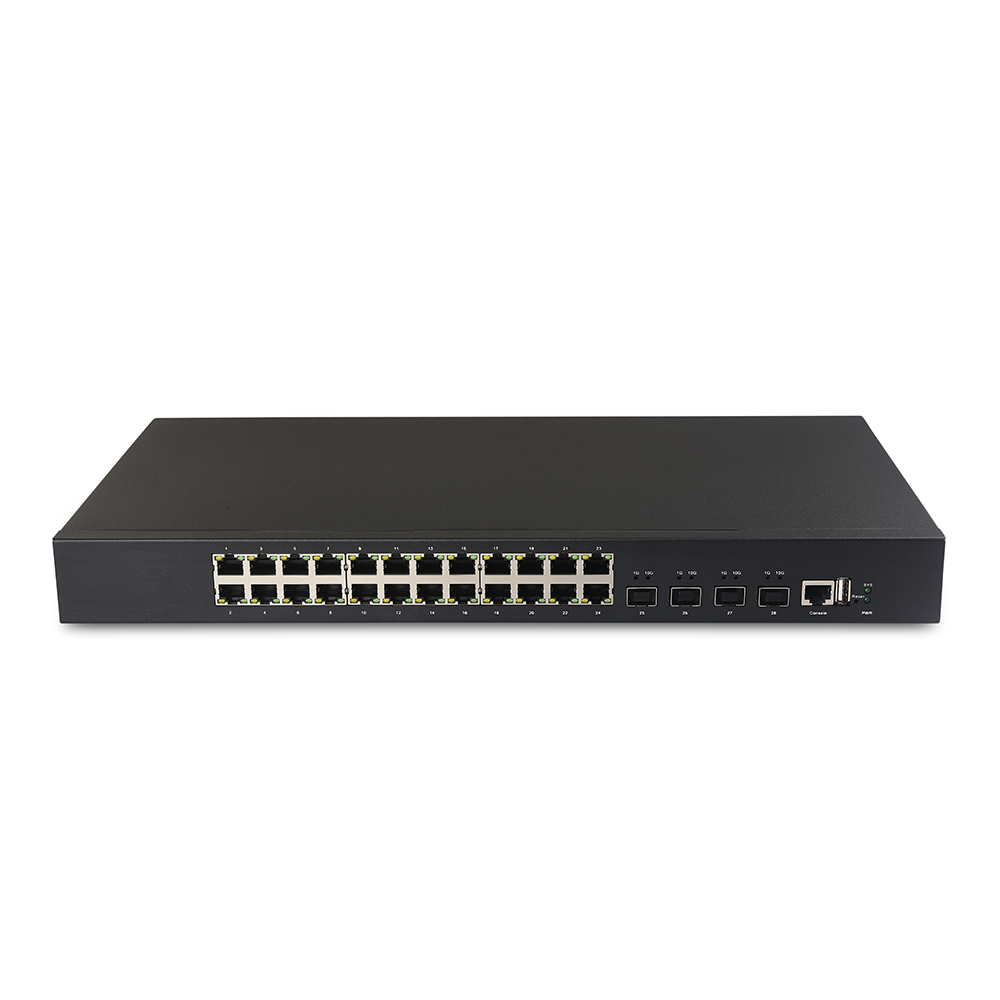 L3 24 + 4 24 порта 10/100/1000M + 4*10G SFP порта IPv4/IPv6 управление маршрутизацией ethernet сетевой волоконный коммутатор