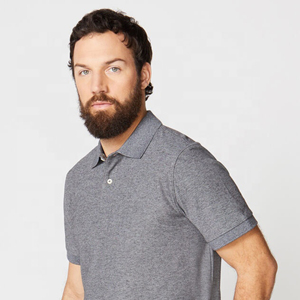 เสื้อโปโลผู้ชายสีเทาเสื้อกีฬาลำลอง - Product Image 3