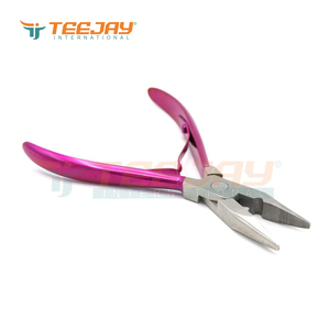 Kit Profesional de Pinzas para Extensiones de Cabello de Acero Inoxidable (4 Piezas) con Micro Anillos - Color Rosa Intenso para Aplicación y Remoción - Product Image 3