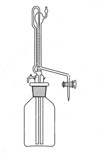 Buretas Automáticas de Vidrio para Laboratorio, de 10 ml a 100 ml, Montadas en un Fuelle de Goma con Depósito, para Fines Experimentales, Más Vendidas - Product Image 3
