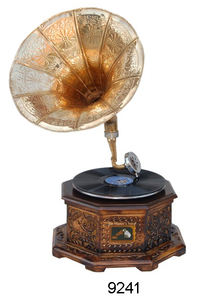 แผ่นเสียงวินเทจสำหรับขาย,ฐาน Sheesham ทำจากไม้ทองเหลืองอุปกรณ์เครื่องเสียงโบราณ - Product Image 4