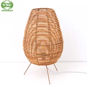 베트남 등나무 장식 테이블 램프 플로어 램프 현대 침실
