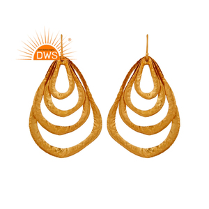 Boucles d'oreilles pendantes faites à la main en argent sterling 925 fin pour femmes fabricant de bijoux en argent Collection délicate - Product Image 1