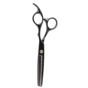 Juego de Herramientas de adelgazamiento para barberos, tijeras y peine profesional de 6 pulgadas, con tornillo dorado y negro, para cortar el pelo - Product Image 2