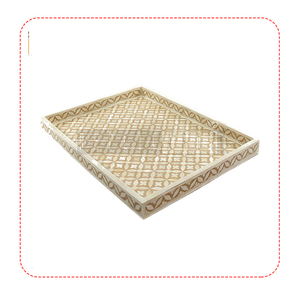 Luxury Maximus International Resin Inlay Square Tray Art Deco Decorative Display | Multi-functional Platter for <b>Coffee</b> Decor - Product Image 1