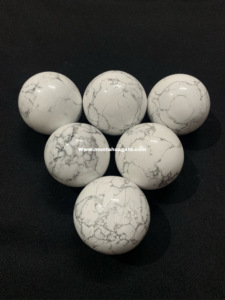 Sphère en howlite de qualité supérieure, pierre naturelle, cristaux faits à la main, marque MUNTAHA AGATE, pour le Feng Shui, objets de collection, décoration intérieure - Product Image 2