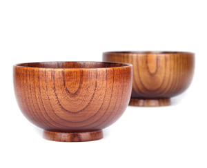 Handmade Natural Eco-Friendly Set of 3 Round Wooden Bowls for Serving Rice Soup Fruit Salad <b>Dips</b> Sauce Bowl - Product Image 2