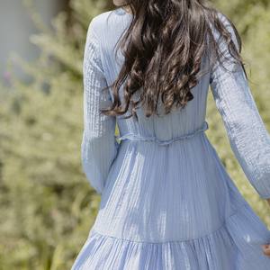 Robe longue Vintage blanche pour femmes, tenue d'été décontractée, Maxi, col en V, élégante, fabriquée au Vietnam, collection - Product Image 6