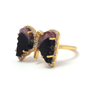 Anillo de Plata de Ley 925 con gema de turmalina, anillo de turmalina negra hecho a mano - Product Image 3