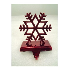 Red Snowflake Metal <b>Stocking</b> <b>Holder</b> Hanging <b>Holder</b> <b>Christmas</b> Decorative Item for Home <b>Christmas</b> New Year Party Decor - Product Image 1