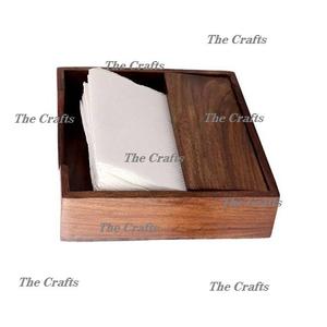 Caja de almacenamiento de pañuelos de madera Tamaño personalizado Forma rectangular Caja de servilletas de papel de seda con calidad de lujo - Product Image 5