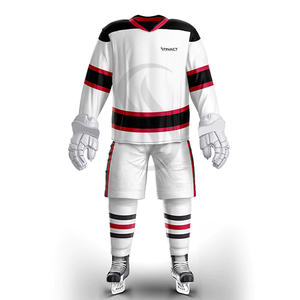 Jersey de hockey sobre hielo con cordones Aithentic al por mayor Jersey uniforme de hockey sobre hielo de alta calidad personalizado profesional americano - Product Image 3