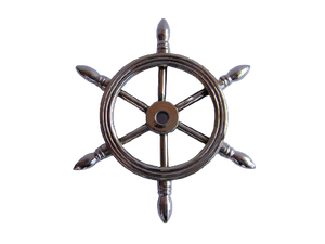 Sculpture de poids de roue de bateau en métal de la meilleure qualité pour bureau, Sculpture de poids en laiton Antique de haute qualité pour bureau - Product Image 6