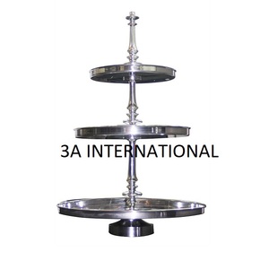 Décoration gaufrée pour la maison et la fête Serveur de gâteaux décoratif Support de fruits Support de gâteaux en métal Jour de Noël Service de gâteaux - Product Image 4