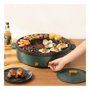 Mini griglia elettrica rotonda della salandra del panino di Hotpot Bbg di Teppanyaki commerciale senza fumo - Product Image 3