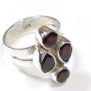 925 <span class=keywords><strong>rosso</strong></span> <span class=keywords><strong>granato</strong></span> argento sterling <span class=keywords><strong>anello</strong></span> da dito donna all'ingrosso gioielli indiani eternità vermeil grappolo pietre anelli - Product Image 5