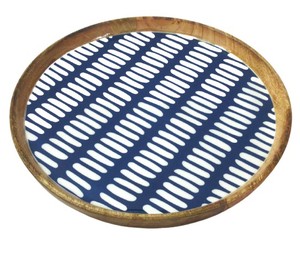 Plateau en bois personnalisé en émail rond, petits plateaux en bois à vendre, Table décorative de haute qualité - Product Image 3
