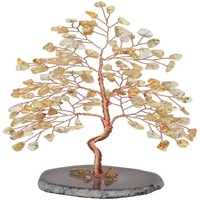 Arbre porte-bonheur en quartz rose fait main, figurine décorative pour la maison, arbre de vie en pierres précieuses, Feng Shui, agate Aameena