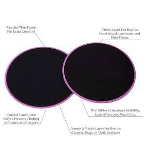 Discos deslizantes compactos de doble cara, paquete de 2 deslizadores de núcleo de Fitness en casa para un ejercicio efectivo para hacer ejercicio - Product Image 4