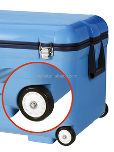 Blue Large Capacity Insulated PP Cooler <b>Box</b> with Wheels for Food <b>Storage</b> Fishing <b>Camping</b> Picnic 95L - Product Image 2