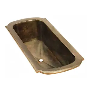 Bañera de cobre de lujo de alta calidad con acabado antiguo, tubo de baño de cobre para baño, casa, Villa, complejo turístico, decoración - Product Image 1