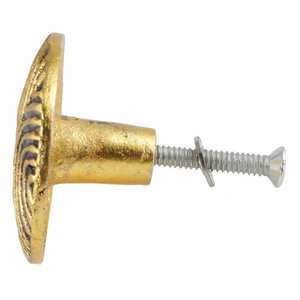 Kak — bouton de tiroir en Aluminium doré Antique en forme ondulée, fait à la main, poignées de porte, placard - Product Image 3