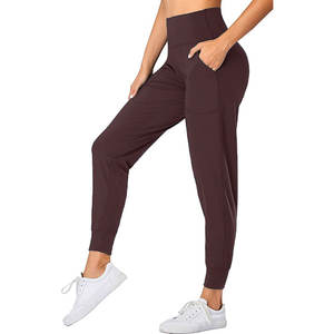 Pantalon de Sport pour femmes, jogging taille haute, poches de Yoga, survêtement, d'entraînement, collection 2021 - Product Image 6