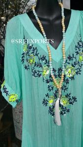 Tunique brodée en coton Aari, vêtements pour filles, à la mode, tendance, élégant modèle, meilleure vente, été - Product Image 3