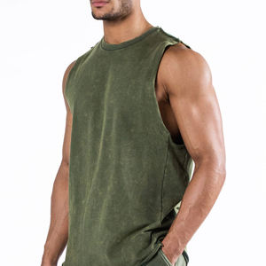 Débardeurs de gymnastique active pour entraînement personnalisé XXL 100% coton Spandex Technics Bodybuilding Style avec motif 3D Yoga & Running Singlets - Product Image 2