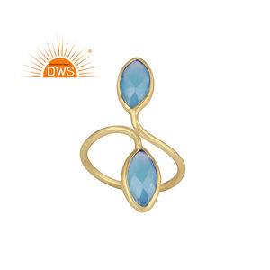 925 Sterling Silver Natural Blue Chalcedony Gemstone <b>Adjustable</b> <b>Ring</b> For Women Jewelry For Women Gift For Her - Product Image 1