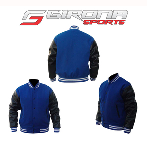 Custom Varsity Jacket Embroidery Logo & Pure Leather Sleeve Quilted Streetwear Varsity Bomber Jackets - Product Image 4