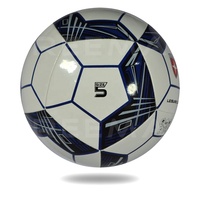 Ballon de football professionnel de loisirs 2.0, taille personnalisée, cousu à la machine, cuir PU, vessie en caoutchouc, faible absorption d'eau, haute rétention d'air