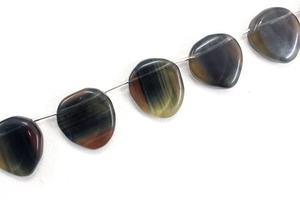 ลูกปัด Briolette รูปร่างแฟนซี,พลอยฟลูออไรต์ธรรมชาติ8ชิ้นขายส่งผู้ผลิตของแท้คุณภาพสูง - Product Image 2