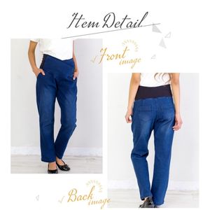 Haute qualité Inujirushi Fairy Naga pantalon de maternité Stretch Skinny Denim Type conique garde la zone du ventre au chaud-pour l'été - Product Image 5
