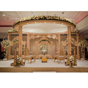 การตกแต่งมณฑปงานแต่งงานอินเดียที่สวยงามในแอตแลนต้า มณฑปงานแต่งงานแบบฮินดูที่เป็นเอกลักษณ์ มณฑปงานแต่งงานแบบดั้งเดิมของไม้ มณฑปงานแต่งงานแบบมหารานีในสหรัฐอเมริกา - Product Image 1