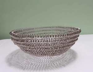 ชามทรงกลมตาข่ายแบบมีสายทำจากเหล็กหรูหราทันสมัยพร้อมเคลือบนิกเกิลสำหรับใช้ในบ้านและห้องครัวปาร์ตี้งานแต่งงาน - Product Image 2