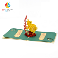Invitación de tarjeta emergente 3D personalizada de alta calidad, la mejor opción para celebraciones de Año Nuevo, decoraciones de cumpleaños, Material de papel OEM ODM