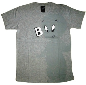 T-shirt tricoté unisexe 100% coton pour hommes avec logo de personnage imprimé sur mesure 140 GSM soie à manches courtes formel OEM Service anti-rides - Product Image 1