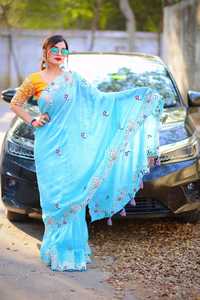 Vichitra — chemisier indien traditionnel, vêtement pour mariage, broderie en soie, haute qualité, Collection, vente en gros, 2020 - Product Image 6