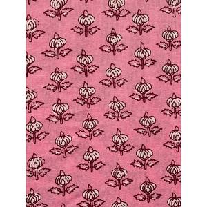 Sandía Rosa corriente rojo estampado ligero algodón poliéster tela indio Handblock diseño por Yard bolsas cubre Boy-Friendly - Product Image 1