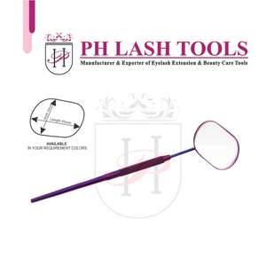 Croyder-Espejo de pestañas de acero inoxidable, espejo redondo y rectangular en Color púrpura, marca privada - Product Image 5