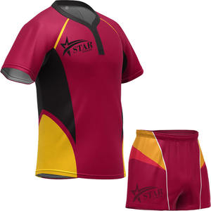 Camiseta de rugby personalizada de proveedores OEM, uniformes y pantalones cortos transpirables de liga, ropa de fútbol barata a la venta - Product Image 6