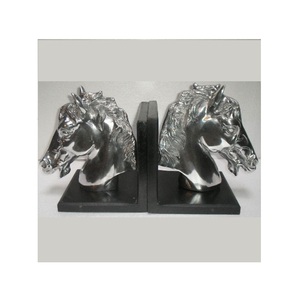 Metal Brass Heavy Duty Table <b>Desk</b> <b>Organizer</b> Classic Bookend Globe Style Metal Brass Bookend for Office Decoration - Product Image 2