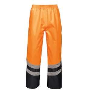 <b>Hi</b> Viz Waterproof Rain Over <b>Trousers</b> High <b>Vis</b> Visibility Mens Elasticated Pants - Product Image 1